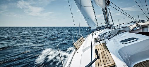 Sailing with sailboat